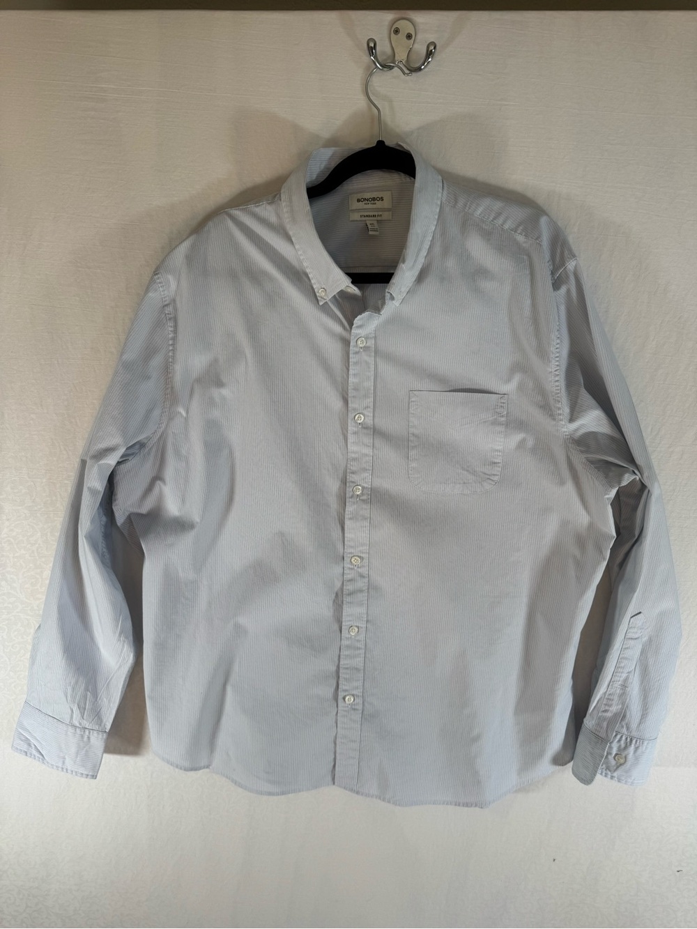 Bonobos XXL Standard Fit Blue & White Pinstripe Button Down Shirt